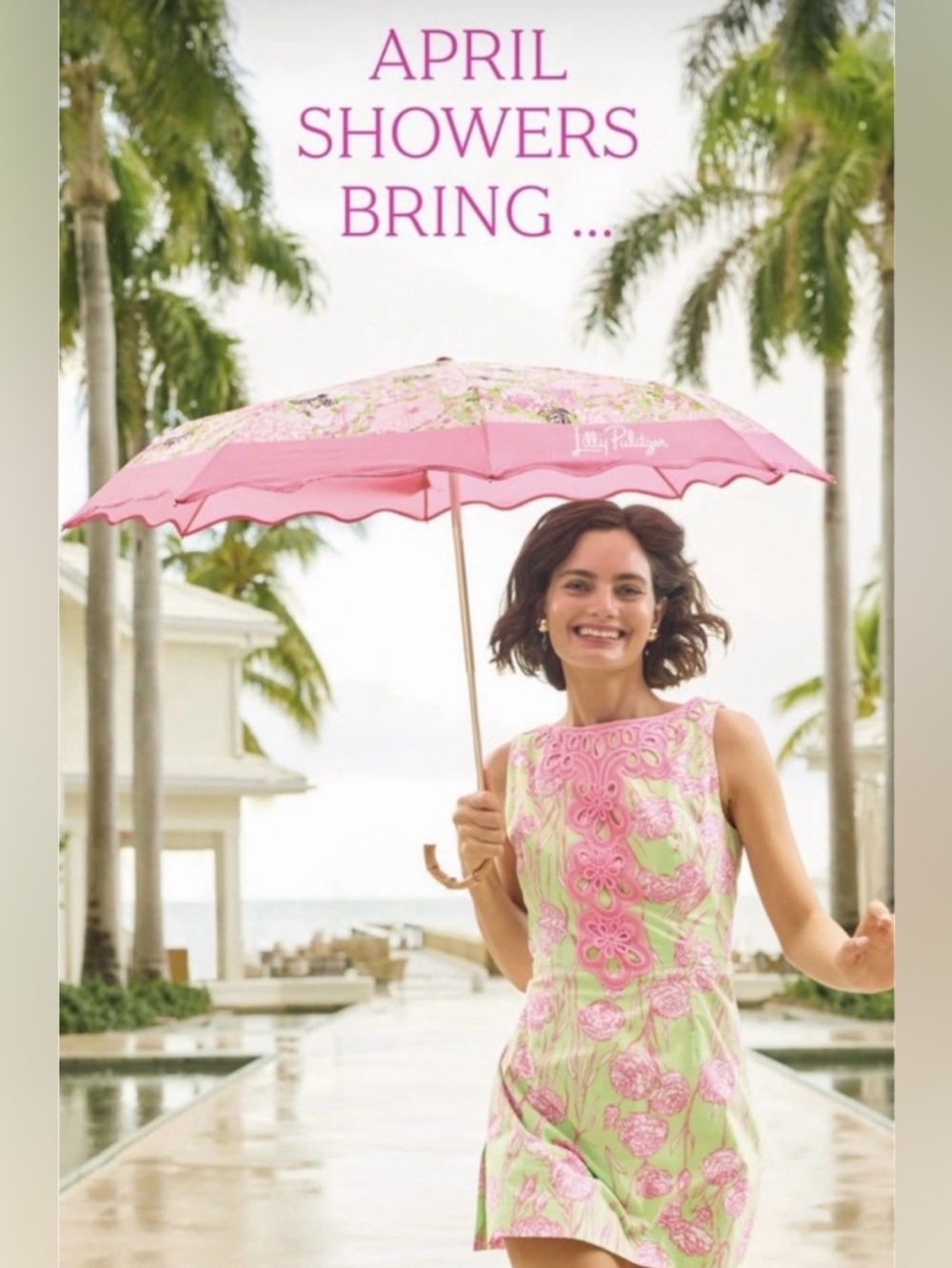 🩷🐝💚NIP Lilly Pulitzer GWP bees knees umbrella